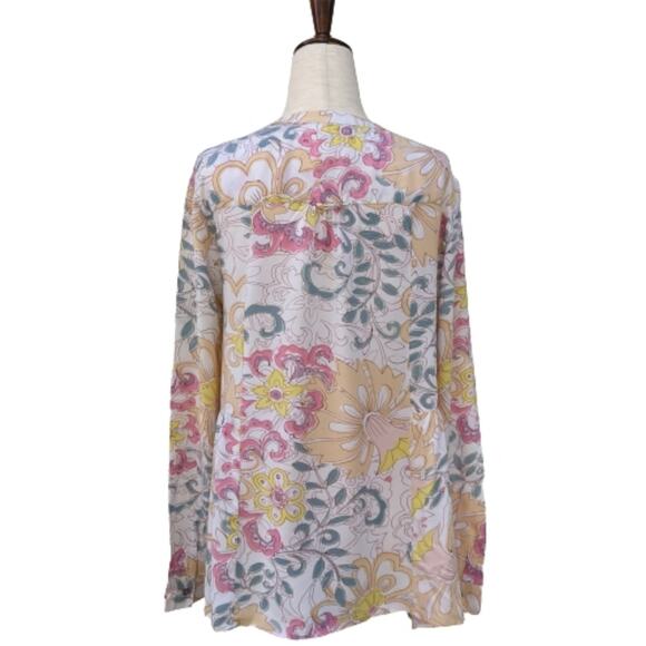 Anthropologie Maeve Floral Long Sleeve Blouse 6 - Picture 5 of 9